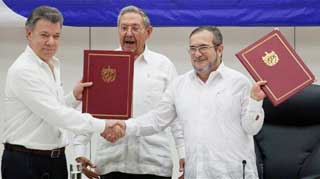 Cercana paz en Colombia tras firma de cese de las hostilidades